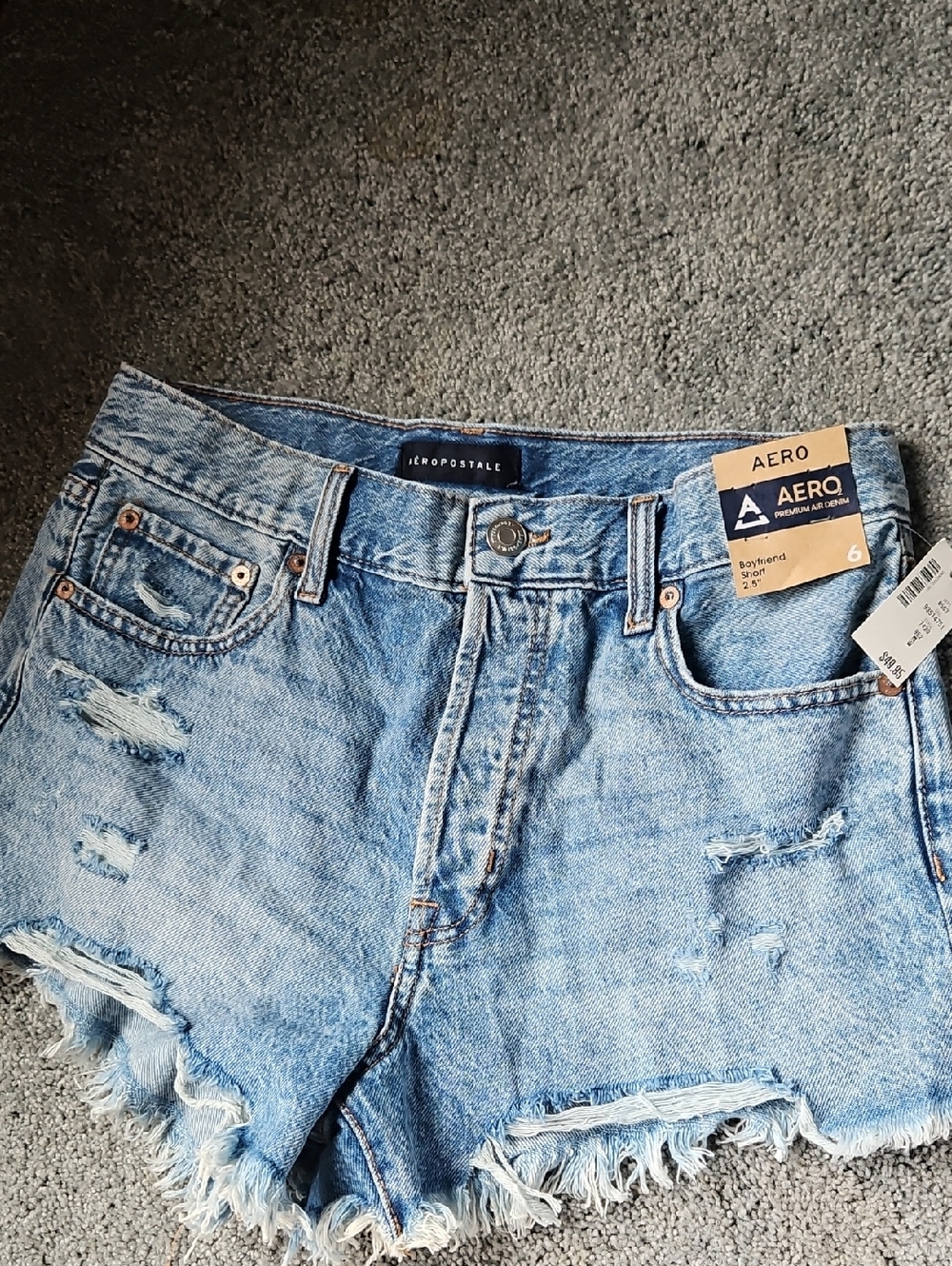 Aéropostale Light Blue Distressed Jean Shorts - Women's